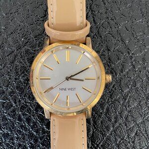 Nine west gold and tan watch